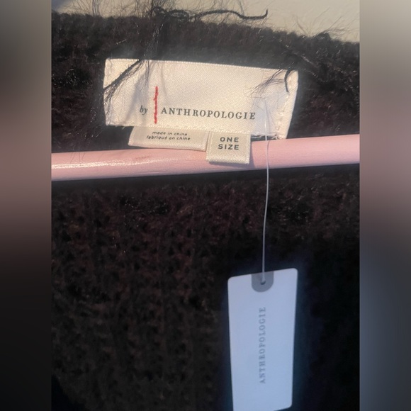 Anthropologie Black Fringe Cardigan - Picture 5 of 8